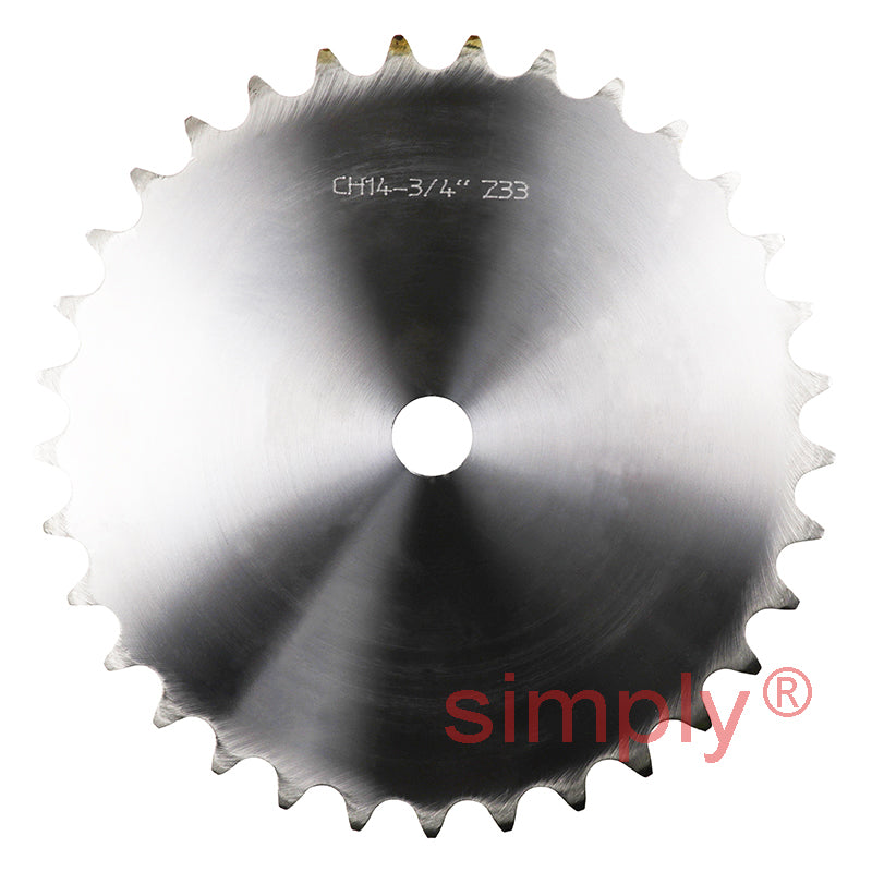 33 Tooth 12B Simplex Pilot Bore Sprocket for 3/4 inch Pitch Chain