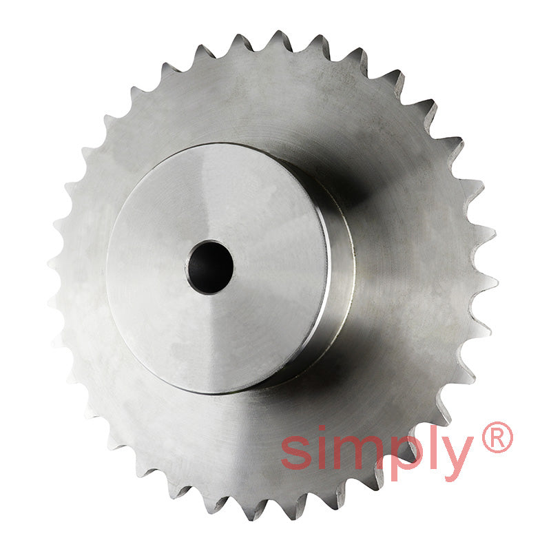 34 Tooth 12B Simplex Pilot Bore Sprocket for 3/4 inch Pitch Chain