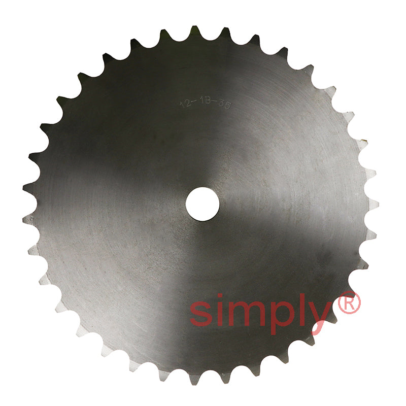 35 Tooth 12B Simplex Pilot Bore Sprocket for 3/4 inch Pitch Chain
