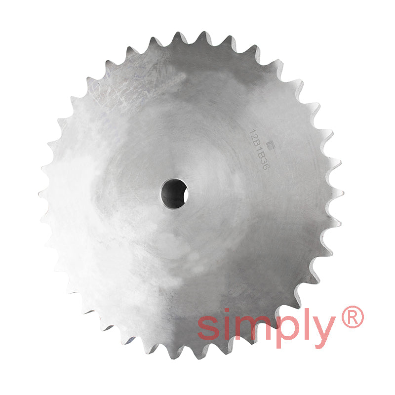 36 Tooth 12B Simplex Pilot Bore Sprocket for 3/4 inch Pitch Chain
