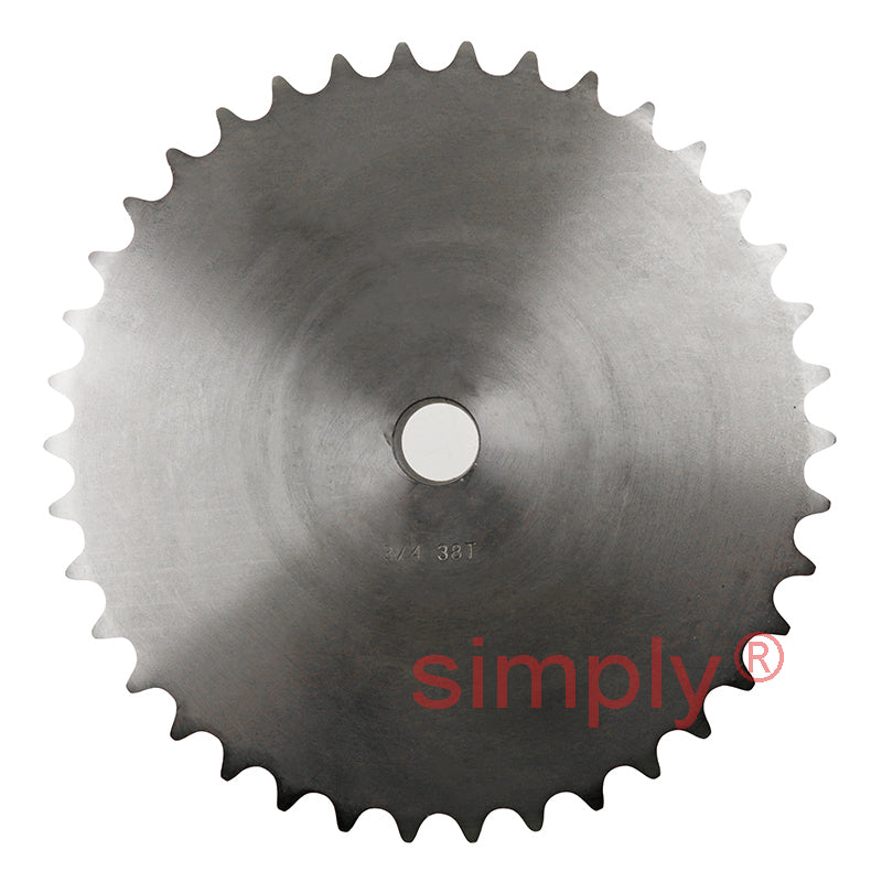 38 Tooth 12B Simplex Pilot Bore Sprocket for 3/4 inch Pitch Chain