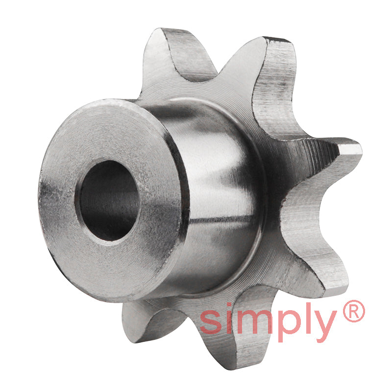 8 Tooth 12B Simplex Pilot Bore Sprocket for 3/4 inch Pitch Chain