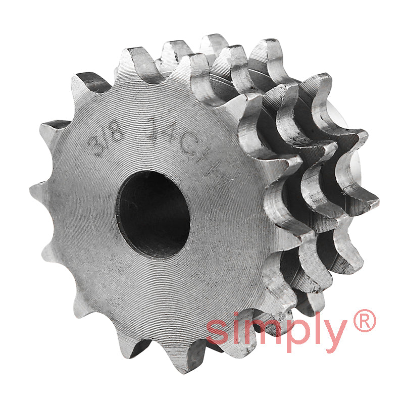 14 Tooth 06B Triplex Pilot Bore Sprocket for 3/8 inch Pitch Chain