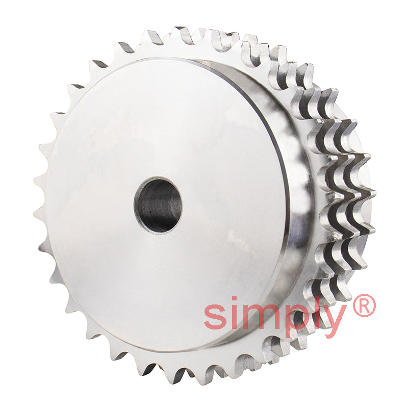 30 Tooth 06B Triplex Pilot Bore Sprocket for 3/8 inch Pitch Chain