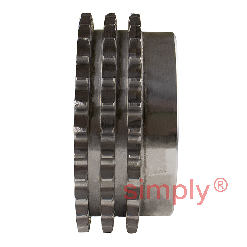 30 Tooth 06B Triplex Pilot Bore Sprocket for 3/8 inch Pitch Chain