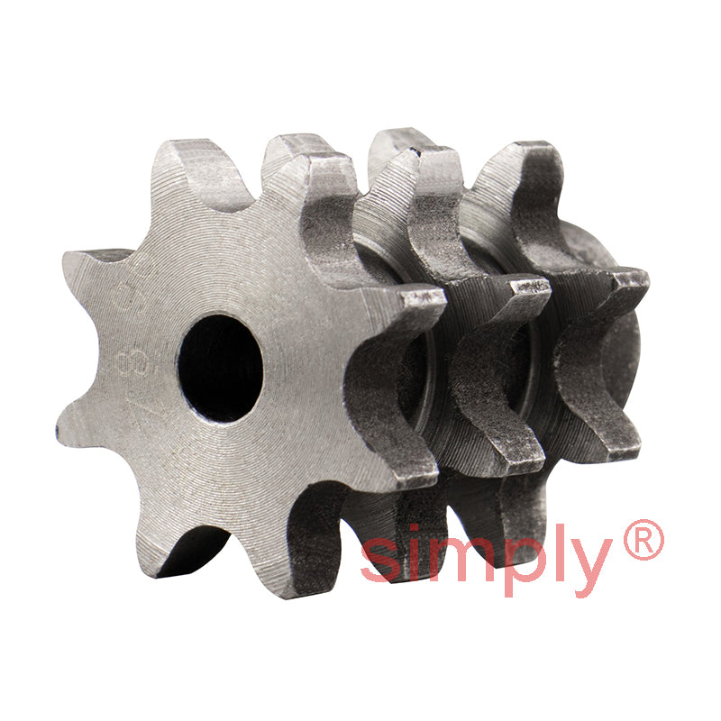 8 Tooth 06B Triplex Pilot Bore Sprocket for 3/8 inch Pitch Chain