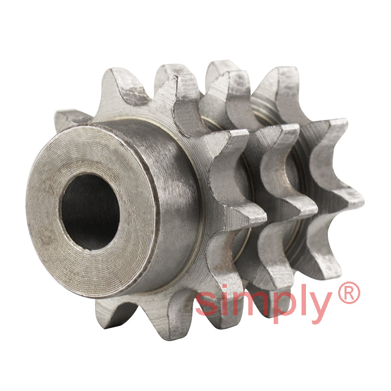 10 Tooth 08B Triplex Pilot Bore Sprocket for 1/2 inch Pitch Chain
