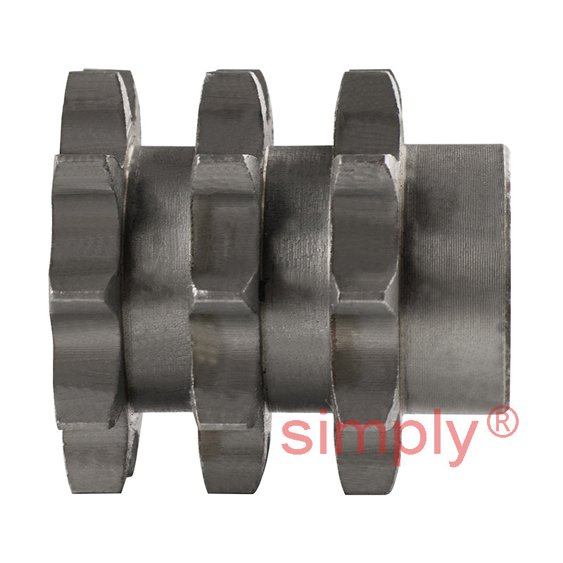 10 Tooth 08B Triplex Pilot Bore Sprocket for 1/2 inch Pitch Chain