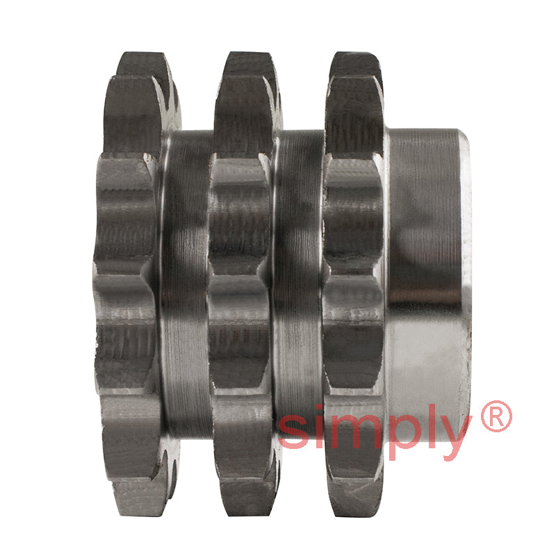 13 Tooth 10B Triplex Pilot Bore Sprocket for 5/8 inch Pitch Chain