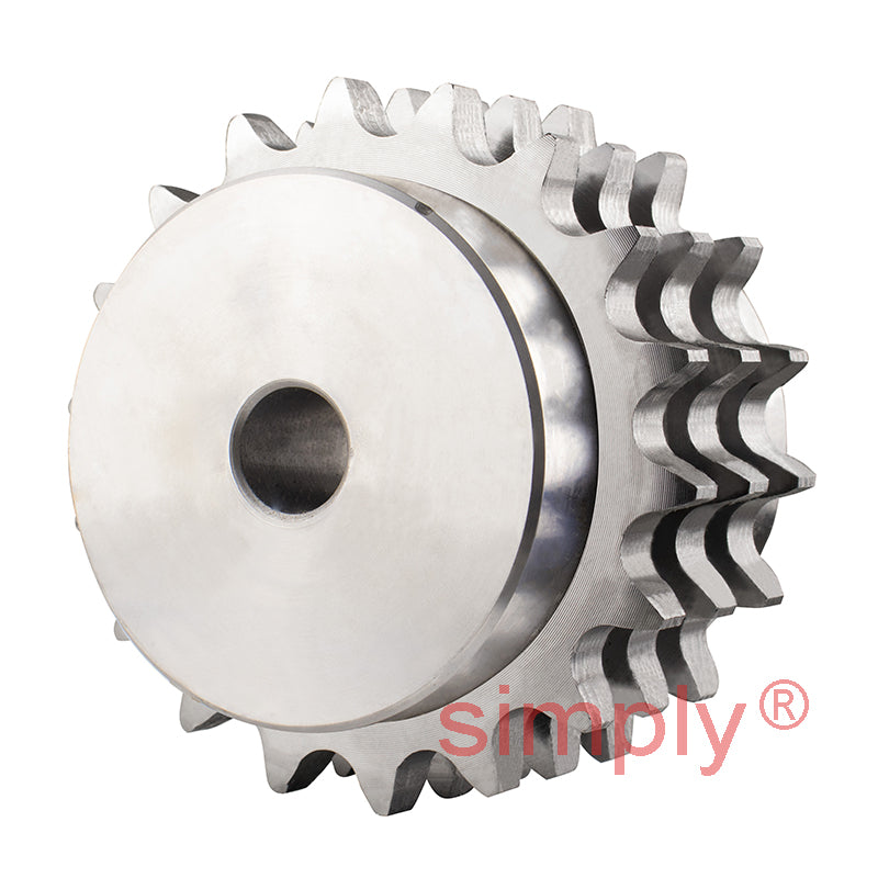 18 Tooth 12B Triplex Pilot Bore Sprocket for 3/4 inch Pitch Chain