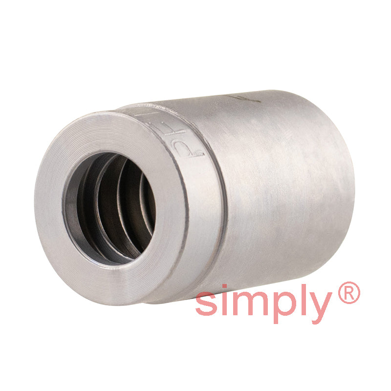 FLEXEQUIP/VOSS PF15 1SC/2SN Zinc Nickel Plated Swage Ferrule Fitting No Skive for Compact Hoses 1/4 inch SAE - Allow 2-3 Days