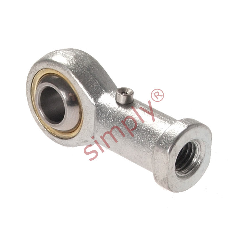 Budget PHS17L Left Hand Steel / Bronze Lined Plain Female Rod End 17mm Bore M16x1.5 Thread