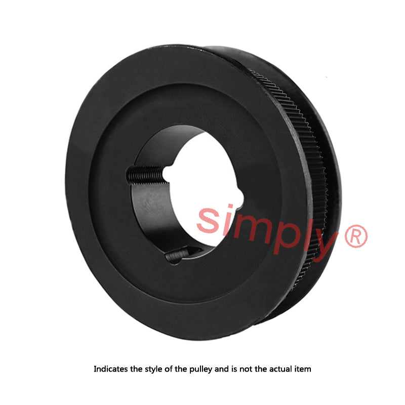 PC14M-38S-37 - 14mm Pitch 38 Tooth Polychain and Synchrochain Steel Taper Bore Timing Belt Pulley for 37mm Wide Belts