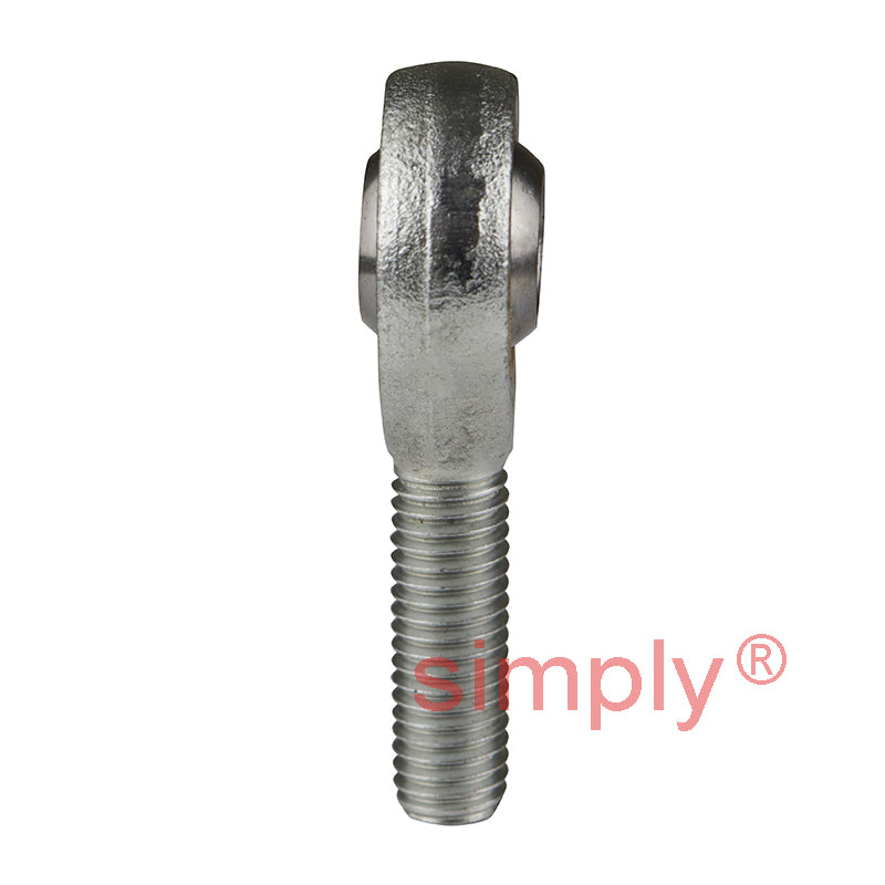 Budget POS10EC Maintenance Free Right Hand Steel / PTFE Lined Plain Male Rod End 10mm Bore M10x1.5 Thread