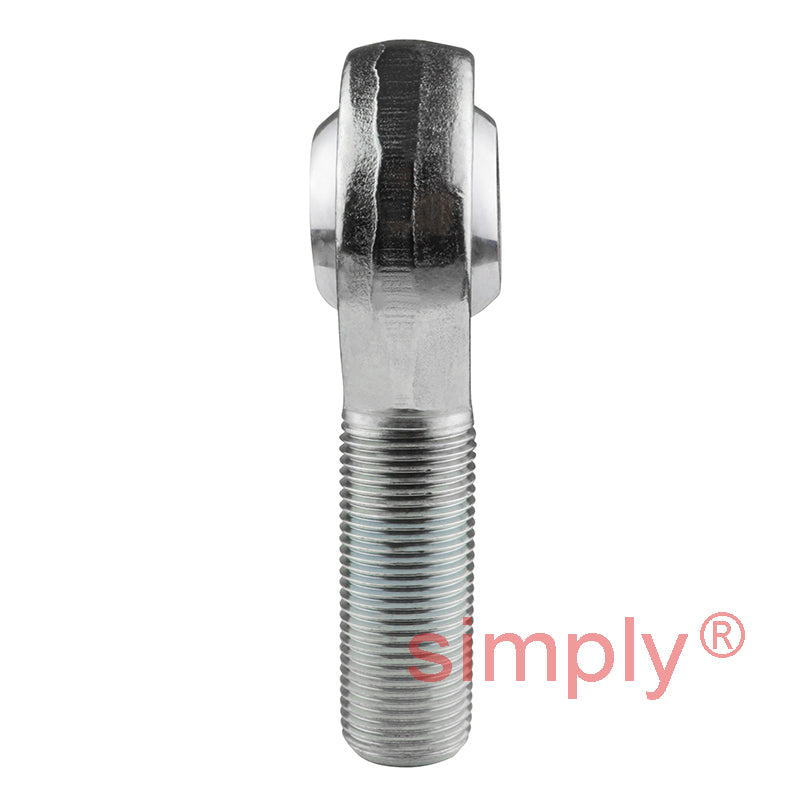 Budget POS18 Right Hand Steel / PTFE Lined Plain Male Rod End 18mm Bore M18x1.5 Thread