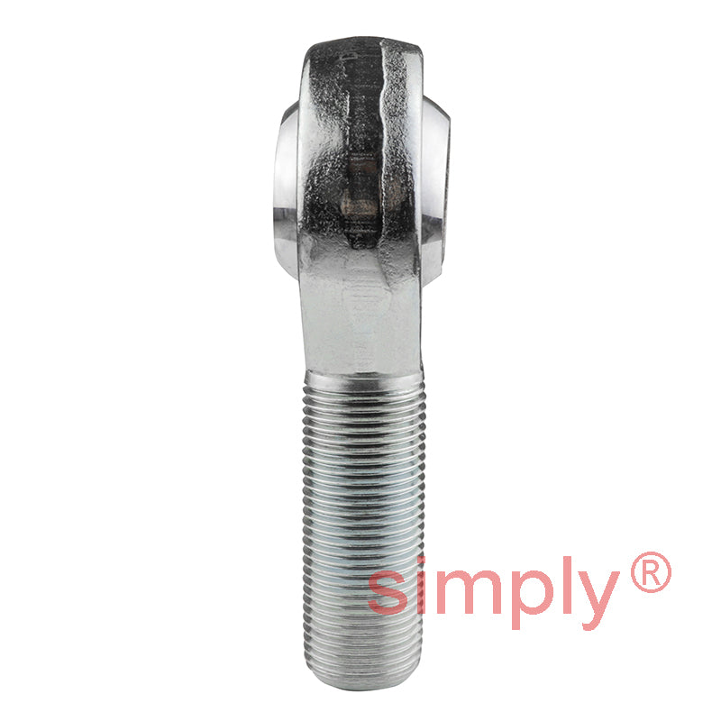 Budget POS18 Right Hand Steel / PTFE Lined Plain Male Rod End 18mm Bore M18x1.5 Thread