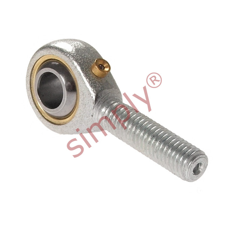 Budget POS5 Right Hand Steel / Bronze Lined Plain Male Rod End 5mm Bore M5x0.8 Thread