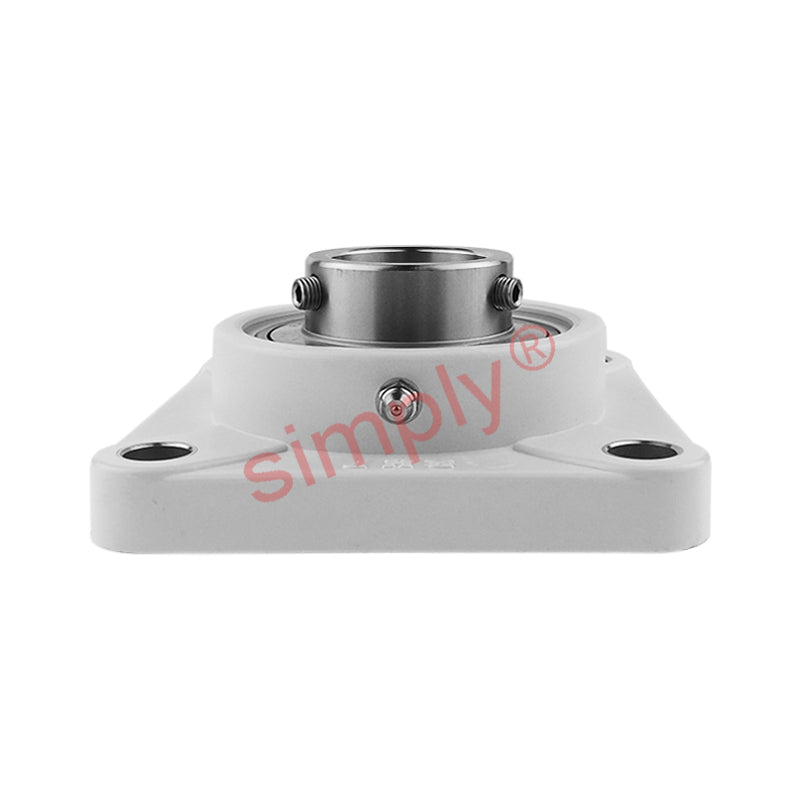 RHP PSF1-3/16CR Thermo Plastic Four Bolt Square Flange Housing with 1-3/16 inch Bore Stainless Insert