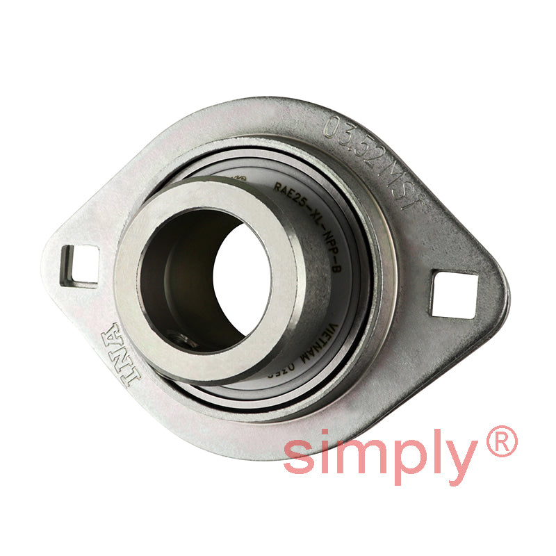 INA RAT25XL Two Bolt Sheet Steel Oval Housing with Eccentric Collar Insert 25mm Bore