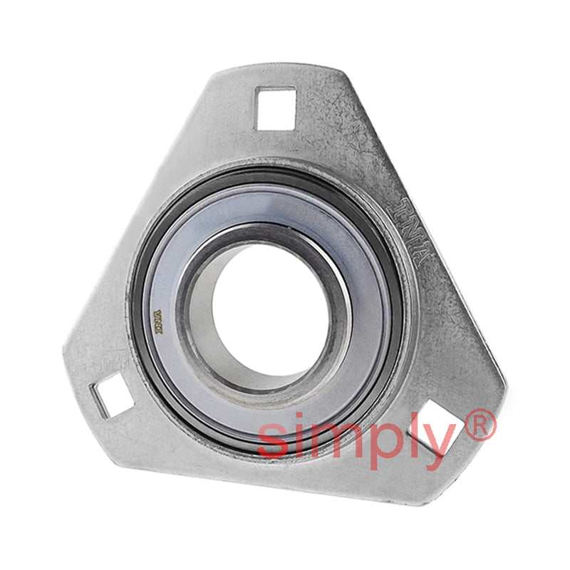 INA RATR20XL Three Bolt Sheet Steel Triangle Housing with Eccentric Collar Insert 20mm Bore