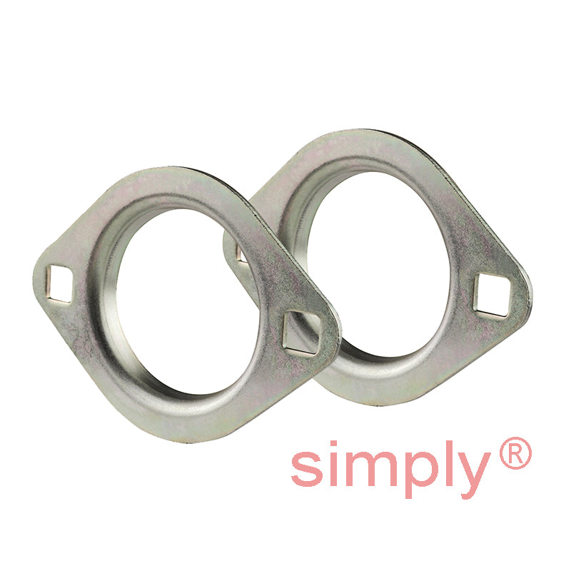 INA RATY20XL Two Bolt Sheet Steel Oval Housing with Grub Screw Insert 20mm Bore