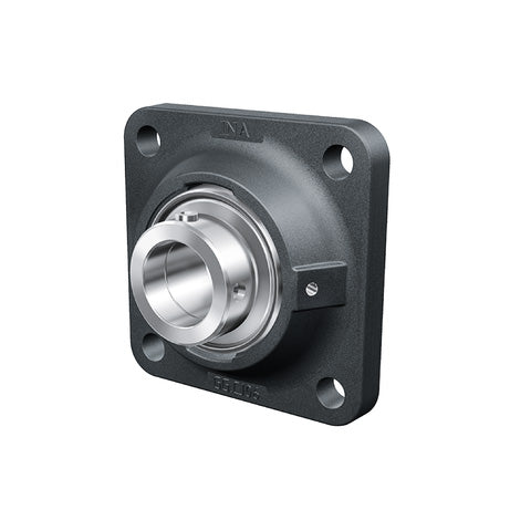 INA RCJ2 Four Bolt Cast Iron Square Housing with Eccentric Collar Insert 2 inch Bore