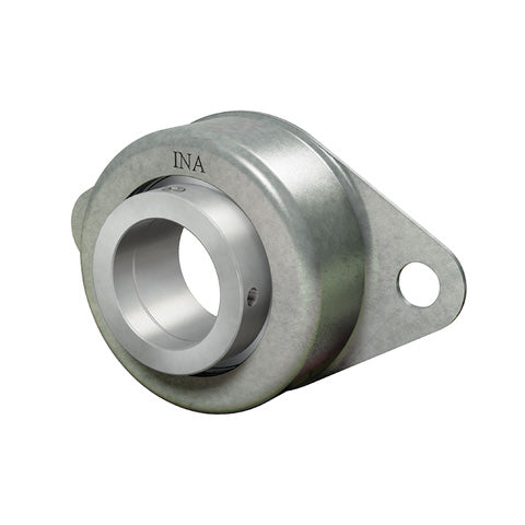 INA RCSMF25XL Two Bolt Sheet Steel Oval Housing with Eccentric Collar Insert with Rubber Interliner 25mm Bore