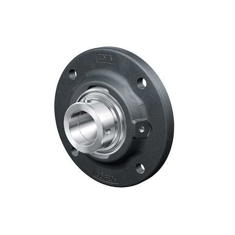 INA RFE40XL Four Bolt Cast Iron Round Housing with Eccentric Collar Insert 40mm Bore