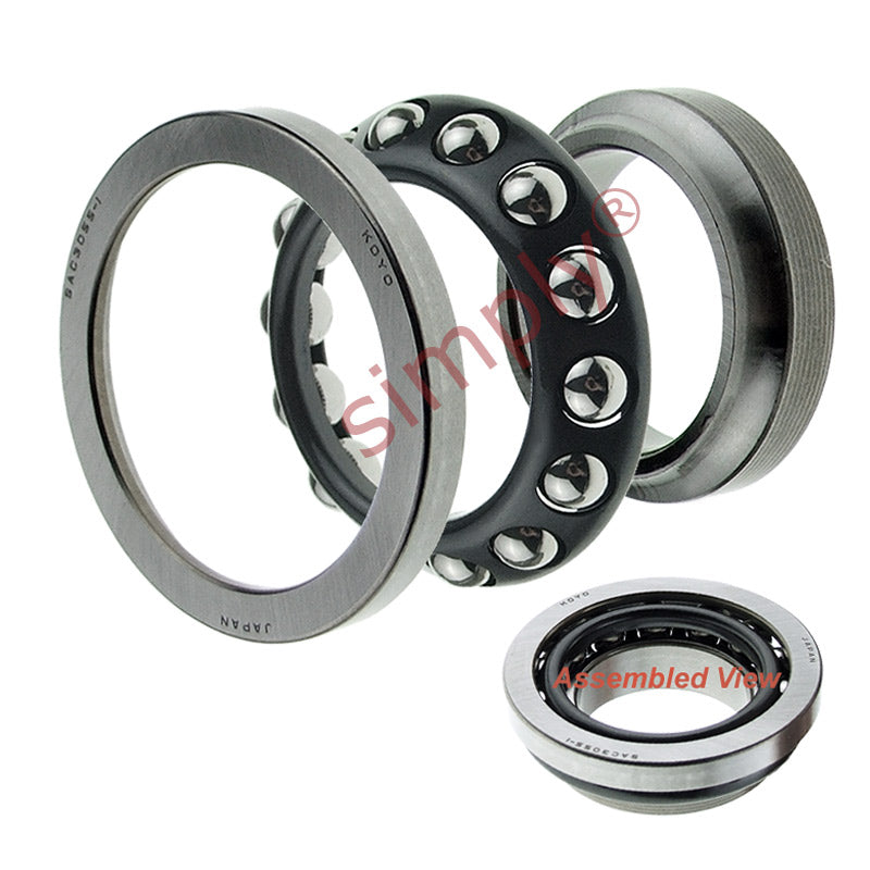 Koyo SAC3055-1 Narrow Section Head Set Type Ball Thrust Bearing 30x55x17mm