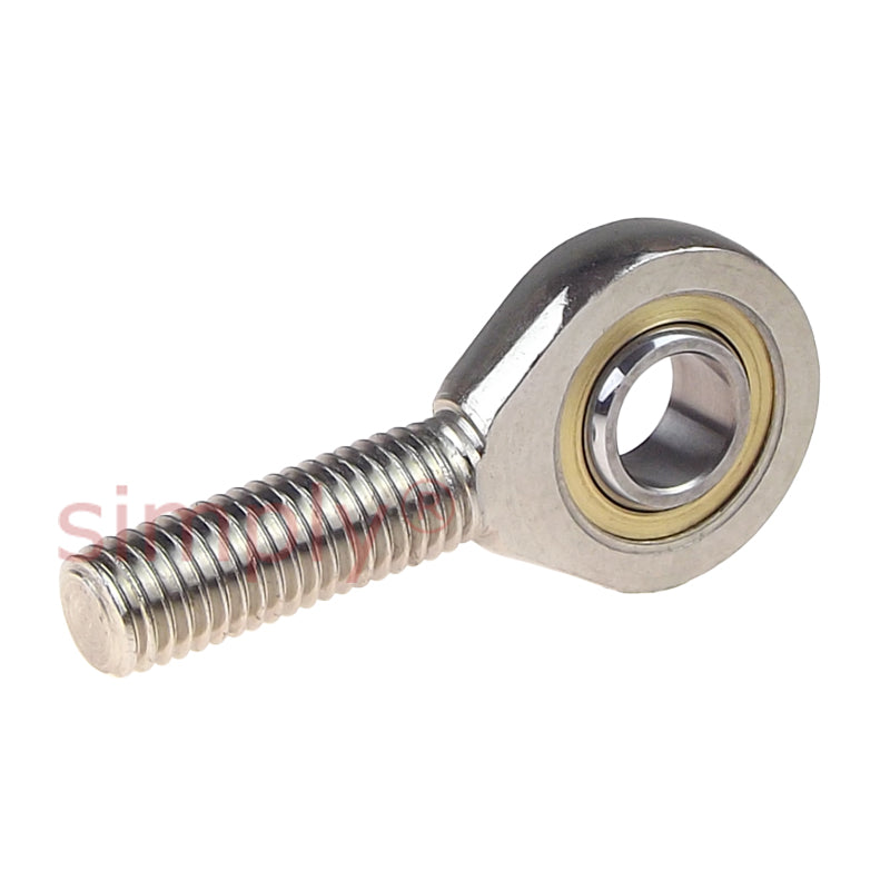 Codex SAL15C Left Hand Steel / PTFE Sintered Bronze Lined Plain Male Rod End M14 Thread