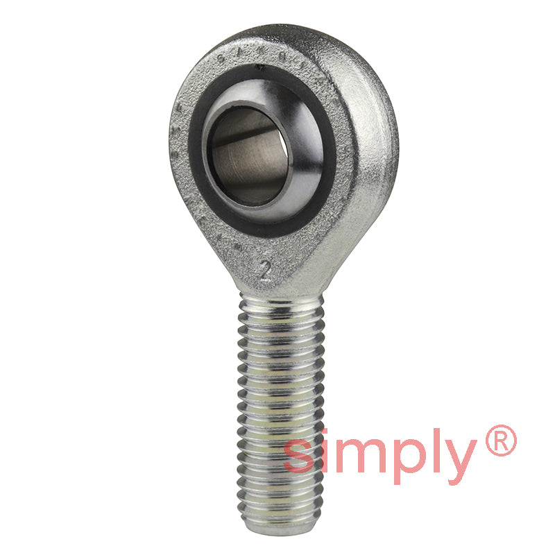 SKF SAKB14F Right Hand Steel / PTFE FRP Lined Plain Male Rod End M14 Thread