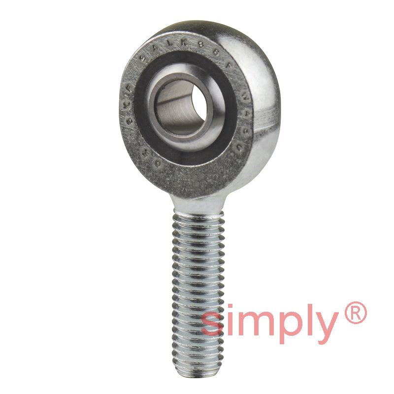 SKF SALKB8F Left Hand Steel / PTFE FRP Lined Plain Male Rod End M8 Thread