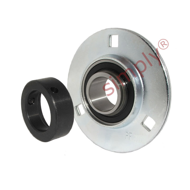 SAPF207 Round 3 Bolt Pressed Steel Bearing Housing with 35mm Collar Insert