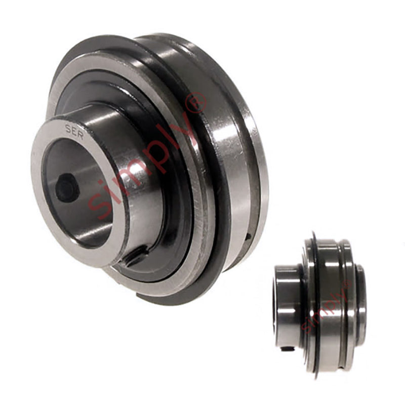 SER202 Metric Bearing Insert and Snap Ring 15mm Bore 47mm Outside Dia