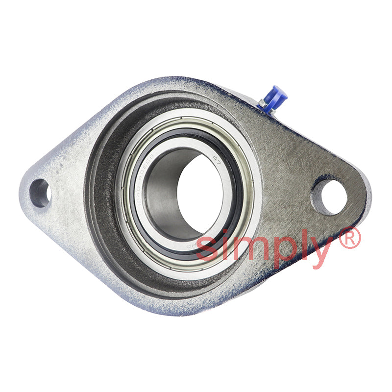 RHP SFT40EC Two Bolt Oval Cast Iron Flange Housing 40mm Bore Insert