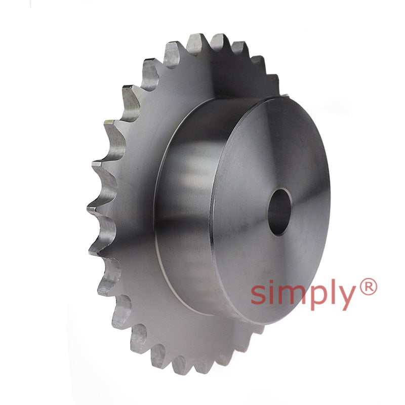 30 Tooth 06B Stainless Steel Simplex Pilot Bore Sprocket for 3/8 inch Pitch Chain