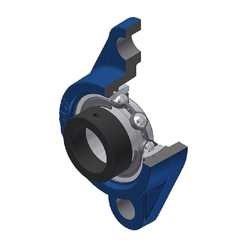 SNR ESFL206 Metric Two Bolt Cast Iron Oval Housing with 30mm Bore Eccentric Collar Insert - Allow 2-3 Days