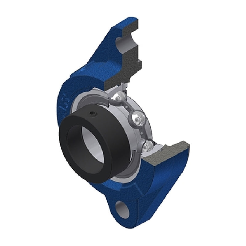 SNR ESFLZ210 Metric Two Bolt Cast Iron Oval Housing with 50mm Bore Eccentric Collar Insert - Allow 2-3 Days