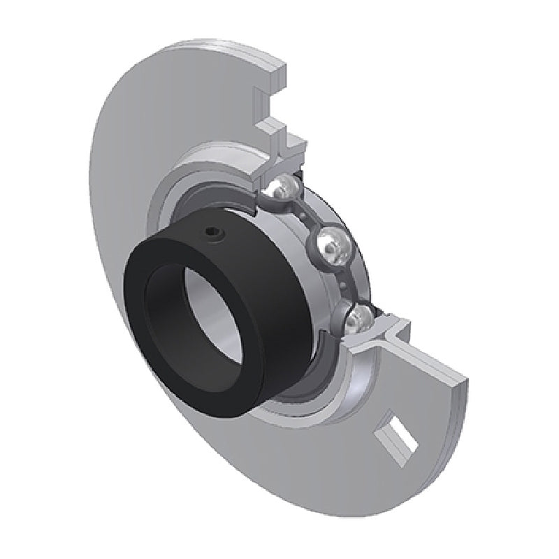 SNR ESPF210 Round 4 Bolt Pressed Steel Bearing Housing with 50mm Eccentric Collar Insert - Allow 2-3 Days