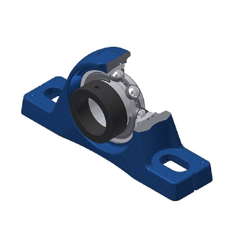 SNR ESPLE209 Metric Cast Iron Two Bolt Pillow / Plummer Block Housing with 45mm Eccentric Collar Insert - Allow 2-3 Days