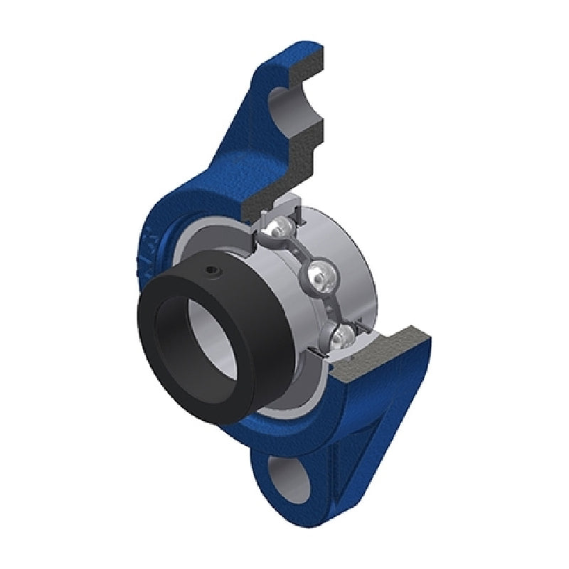 SNR EXFL210 Metric Two Bolt Cast Iron Oval Housing with 50mm Bore Eccentric Collar Insert - Allow 2-3 Days