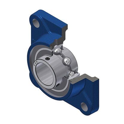 SNR UCF210N Metric Four Bolt Square Cast Iron Flange Housing with 50mm Bore Insert - Allow 2-3 Days