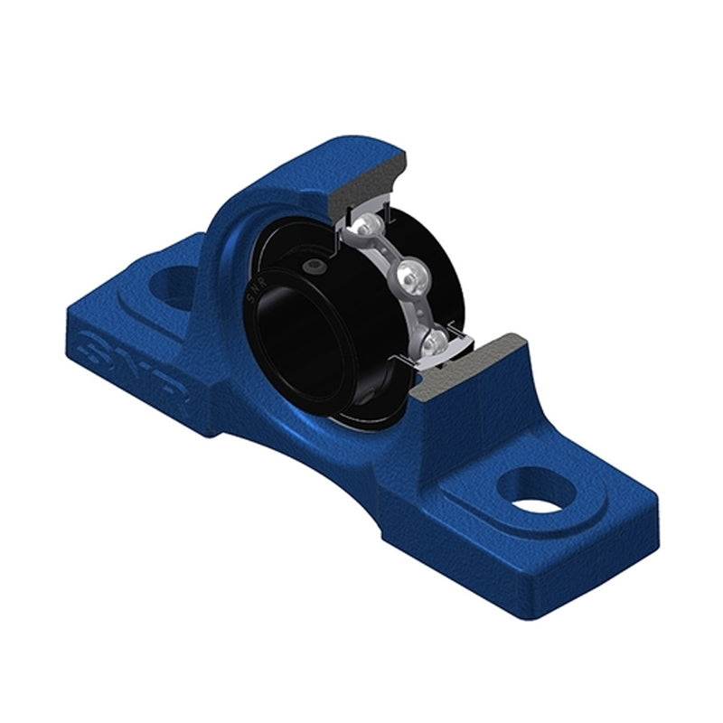 SNR UCP206T20 Metric Cast Iron Two Bolt Pillow / Plummer Block Housing with 30mm Bore Insert Wide Temperature Version
