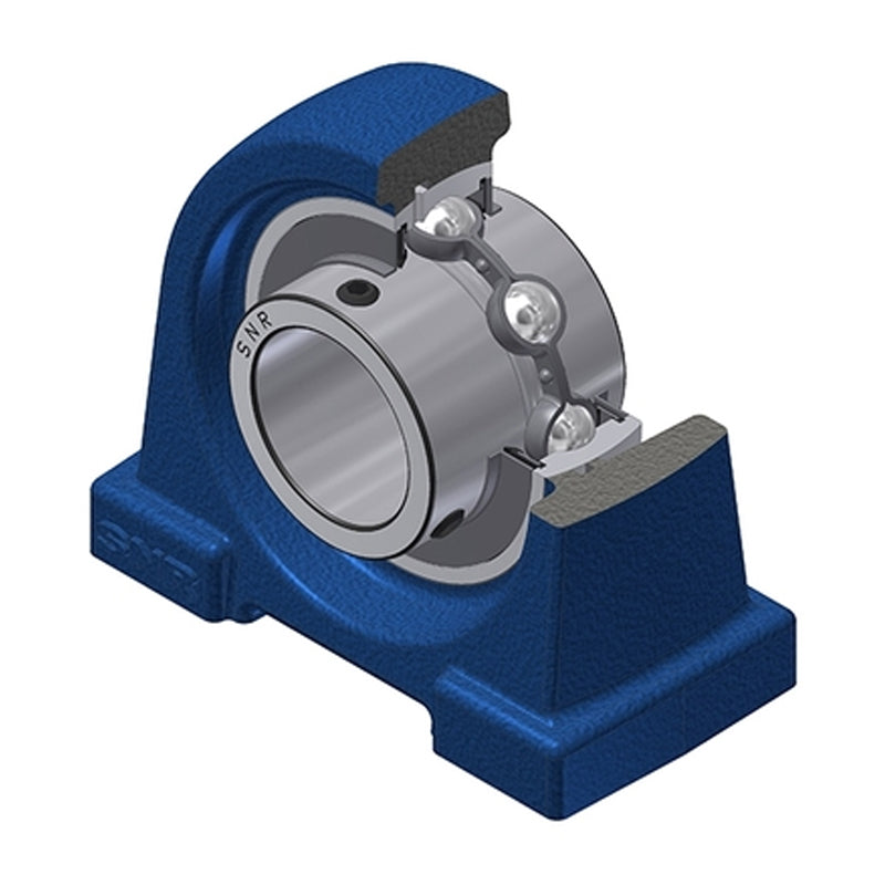 SNR UCPA210 Threaded Base Small Footprint Metric Pillow / Plummer Block Housing Supplied with 50mm Bore Insert