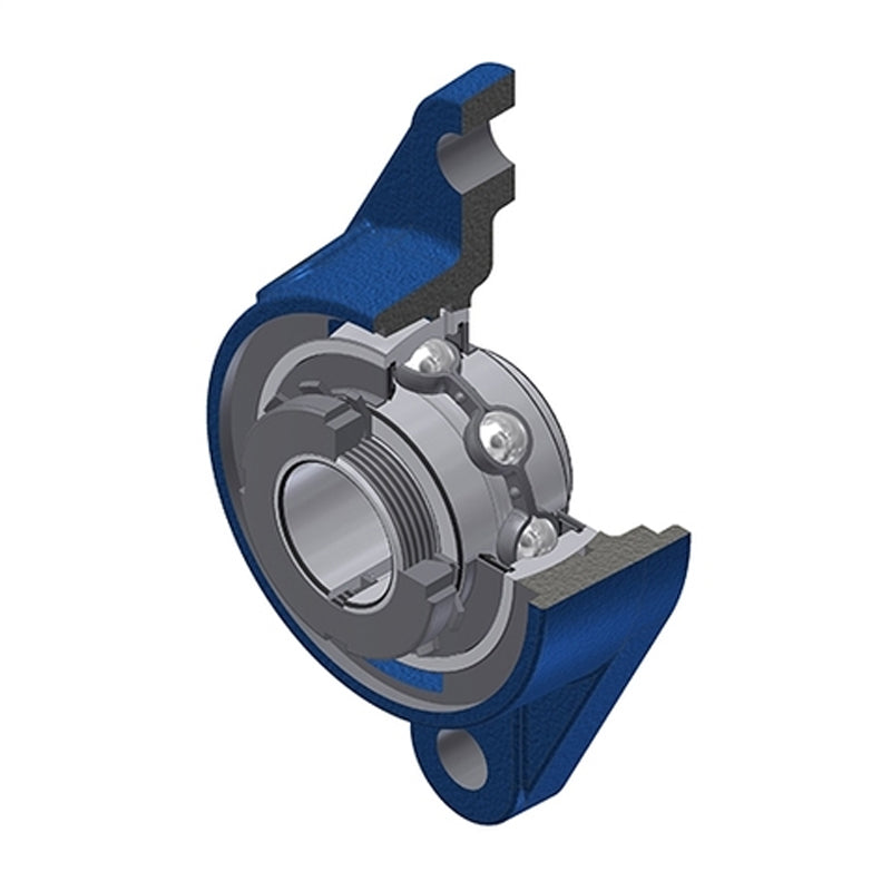 SNR UKFLE208HN Metric Two Bolt Cast Iron Oval Housing Insert and Adaptor Sleeve Fits 35mm Shaft - Allow 2-3 Days