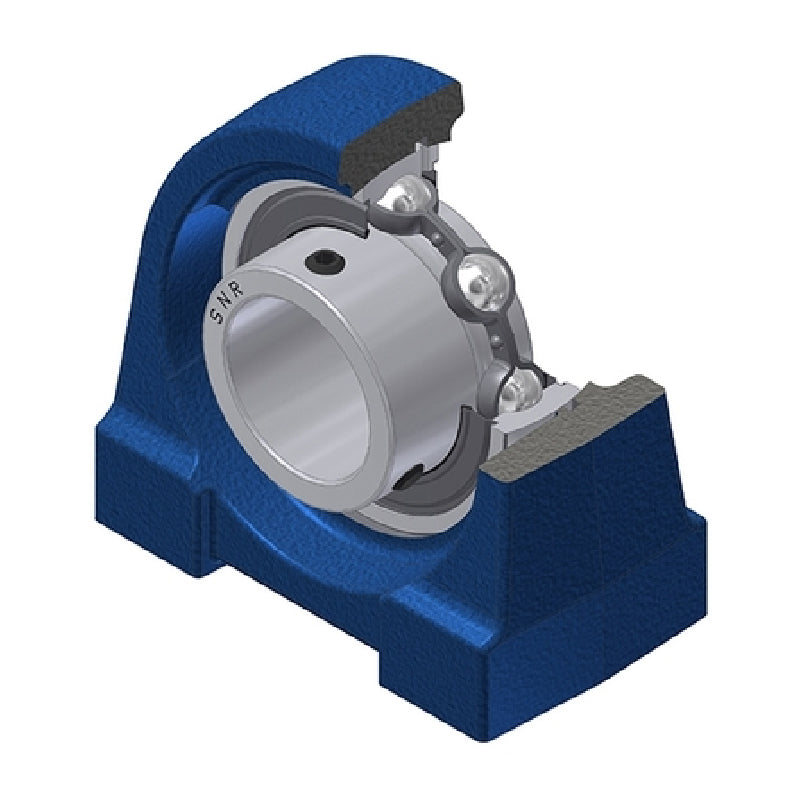 SNR USPG208 Threaded Base Small Footprint Metric Pillow / Plummer Block Housing with 40mm Bore Insert - Allow 2-3 Days