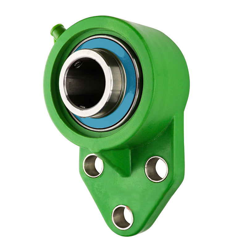 SSBFBLPL202 Metric Thermo Plastic Three Bolt Bracket Flange Housing with 15mm Bore Stainless Insert