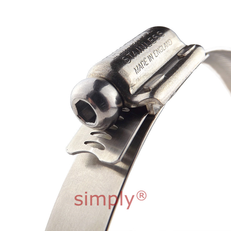 JCS TTK160 Stainless Steel Tamper Proof Hose Clip Adjustment Range 130-160mm Band Width 16mm