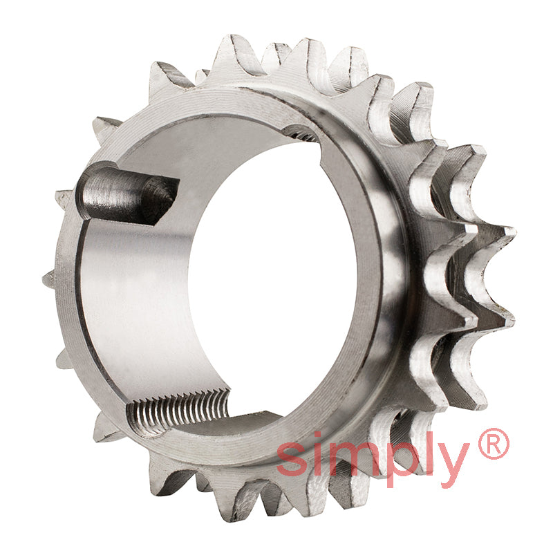 17 Tooth 06B Duplex Sprocket Tapered Locking Bush Type for 3/8 inch Pitch Chain - Bush not Incl.