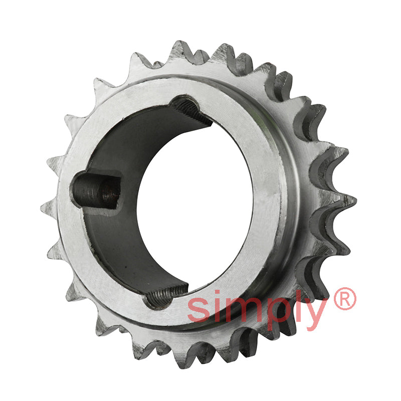 20 Tooth 06B Duplex Sprocket Tapered Locking Bush Type for 3/8 inch Pitch Chain - Bush not Incl.